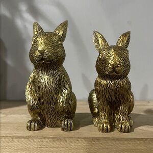 Target bullseye playground Gold Resin Bunny Easter Spring Decor 2026 Set of 2